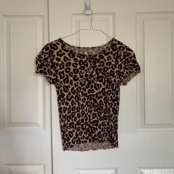 SO Cheetah Print Top - Picture 1 of 3